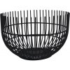 FINE 2 DINE Iris Drôtený košík, výška: 95 mm, ø: 150 mm, čierny