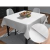 Biante Veľký damaškový štvorcový obrus Atlas Grádl DM-011 Biely - pásiky 2 cm 250x250 cm