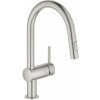 Drezová batéria GROHE Minta s vyťahovacou sprškou supersteel 32321DC2