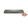 Tenda TEG1024F - 22-portový gigabitový ethernetový prepínač + 2x Combo SFP/RJ45, 10/100/1000 Mb/s, bez ventilátora, sto