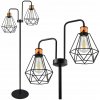 Stojacia lampa Luxolar 905 E27 60 W čierna, oranžová, zlatá