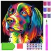 Diamantová výšivka 30x30cm Pes