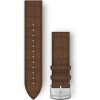 Garmin Quick Release (20mm) kožený remienok, Dark Brown Embossed/ Silver Materiál: Koža Náhradný remienok na Garmin hodinky Quick Release