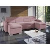 Rohová rozkladacia sedačka ADISON ružová - MALMO 61