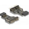 Delock Hub USB 2.0 z devítipinového zásuvkového konektoru Pin Header na 2 x 9 pinové zástrčkové konektory Pin Header