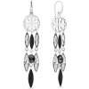 Náušnice so Swarovski Elements Roseta KWDR4200SS29CJBD Black Diamond