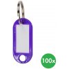 Kľúčové závesy, 100 ks, fialové
