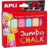 APLI Krieda na asfalt, okrúhla, jumbo, APLI, 6 rôznych farieb