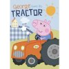 Javoli - Detská fleecová deka Prasiatko Peppa George - traktor / 100 x 140 cm