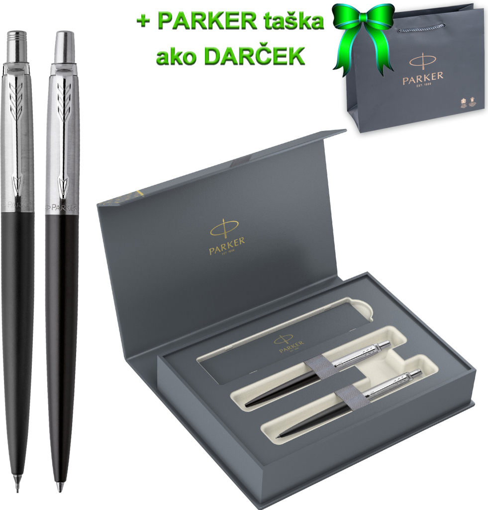Parker 1502/1553421 Jotter Bond Street Black CT darčeková súprava guľôčkové pero a mikroceruzka