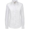 Košeľa dámska B&C Oxford s dlhým rukávom - biela, 3XL