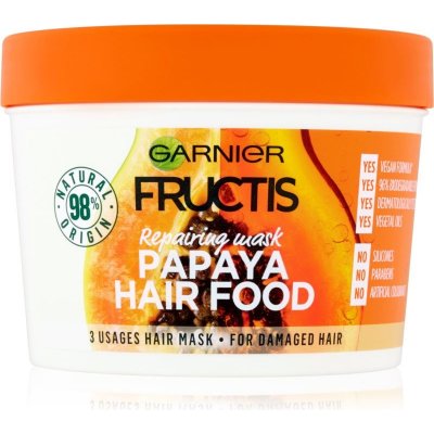 Garnier Fructis Papaya Hair Food obnovujúca maska pre poškodené vlasy 400 ml