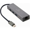 Gembird USB-C GBit adapter + 3x USB 3.1 (A-CMU3-LAN-01)