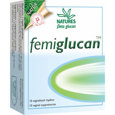 Natures Femiglucan vaginálne čapíky 10 ks