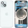 Apple iPhone 15 Plus - Sklo Zadného Krytu / Housingu + Sklíčka Kamery + MagSafe Magnetický Krúžok (Modrá / Blue) - Original Apple