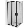 Mexen Rio, štvorcový sprchovací kút s posuvnými dverami 90(dvere) x 90(dvere) x 190 cm, 6mm číre sklo, čierny profil, 860-090-090-70-00