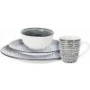 Kinekus Tanier sada 16-dielna porcelán, bielo-čierna
