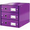 Leitz Click&Store box 3 zásuvky purpurový