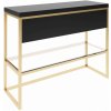 Baltica Design Trine konzola 100x40x75 cm čierna-zlatá 5904107906379