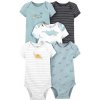 CARTERS CARTER'S Body krátky rukáv Blue Dino chlapec LBB 5ks PRE