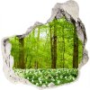 Nálepka 3D diera Kvety v lese 75x75 cm