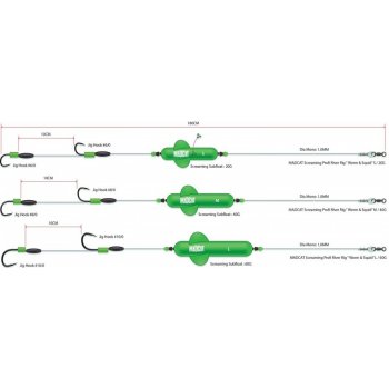 MADCAT Nadväzec Screaming Profi River Rigs "Worm & Squid" S 20g