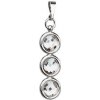 Evolution Group Strieborný prívesok s krištáľmi Swarovski biely okrúhly 34171.1