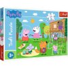 Puzzle Prasiatko Peppa zábava v tráve - 24 dielikov