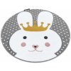 Najkoberce KRUH PETIT BUNNY KRÁLIK sivý 120 cm kruh