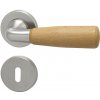 Dverové kovanie HOLAR WS 01, guľatá (prírodné), kľučka-kľučka, Otvor na cylindrickú vložku PZ, HOLAR matný satin