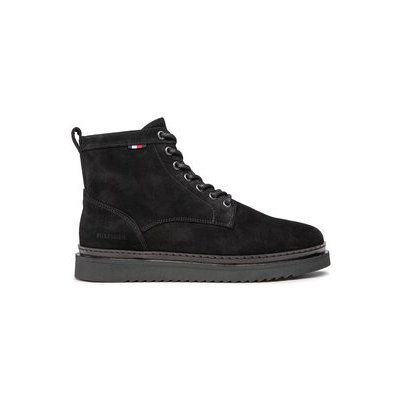 Tommy Hilfiger Hilfiger Cleated Suede Boot FM0FM04191 čižmy čierna