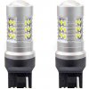 AMIO LED žiarovka 1156 CAN-BUS 24× SMD 3030 T20 7440 w21w 12 V/24 V biela 5600 K, sada 2 ks 5903293011737