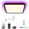 IMMAX NEO LITE TUDO Smart stropné svietidlo s RGB podsvietením 40 × 40 cm, 50 W Tuya WiFi čierne