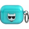 Ochranné puzdro Karl Lagerfeld KLAPUCHFL Chúpette pre AirPods Pre modré