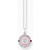 Thomas Sabo KE2201-390-9-L45V Silver necklace w. pink pendant and heart-shaped stone