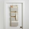 3 Sprouts závesný organizér recycled Gringham beige