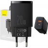 Baseus CCXJ-B01 20W USB/USB C čierny rýchlonabíjač