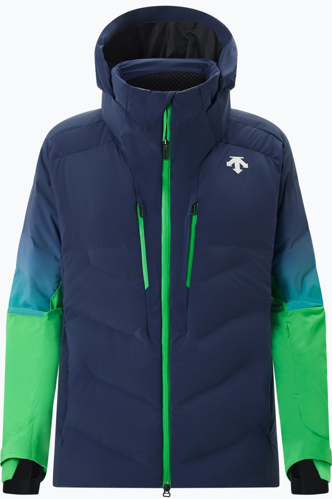 Descente pánska lyžiarska bunda Hybrid Down dark night/ cell green