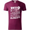 1972 v kocke - Tričko z organickej bavlny - XL ( Fuchsiová )