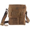 Kožená taška Greenburry Revolver Bag 1694-25 hnedá