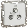 Schneider Electric Sedna Anténová zásuvka koncová, TV + R + SAT, termoplast, biela, SDD111481
