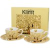 Duo Porcelánová šálka s podšálkou Klimt Ecru Tree Of Life 90 ml sada 2ks