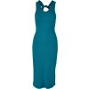 Ladies Midi Sleeveless Rib Dress - watergreen XL