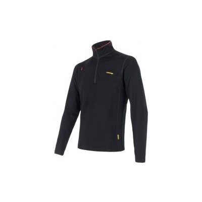 Merino Sensor WOOL Upper pánska mikina krátký zip čierna