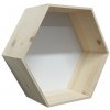 ČistéDrevo Prírodná polica - hexagon 31 x 27 x 13 cm