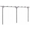 Drevená pergola VidaXL, sivá, 400 x 40 x 205 cm