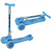 LEAN TOYS Trojkolesová Balančná kolobežka + Svietiace Kolesá, modrá
