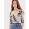 GAP 509173 01 Pruhované tričko organic biela