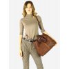 MARCO MAZZINI Kožená kabelka Carina Treccia camel