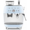 SMEG 50' style espresso machine - modrá, EGF03PBEU
